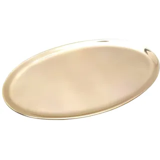 NKlaus Kerzenteller oval 20x11cm Messing Kerzenständer Taufkerze Kerzenhalter - Desinger Dekoteller poliert - Kerzenuntersetzer Stumpenkerzen Kommunion Taufe Gold 10507