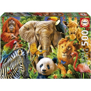 Educa 500 Wild Animal Collage