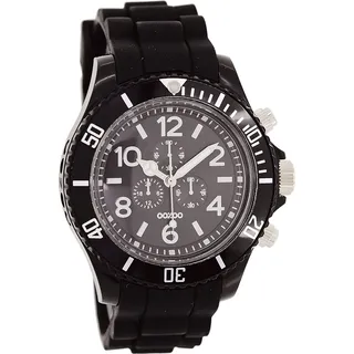 Oozoo Herren Silikonarmband Uhr Timepieces schwarz matt Analog Quarzuhr UOC4839A - Schwarz
