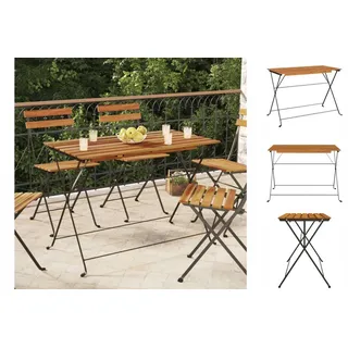 vidaXL Bistrotisch Klappbar 100x54x71 cm Massivholz Akazie und Stahl