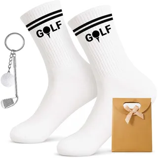 Snyvpra Golf Geschenk Set - Zubehör Herren mit Golf Socken 42-46, Geschenktüte und Schlüsselanhänger, Perfekt als Adventskalender oder Geburtstagsgeschenk für Golfliebhaber