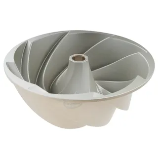 Gugelhupfform "Twist", beige (cremefarben, metallic), B:24cm L:24,5cm T:10cm Ø:22cm, Aluminium, DR. OETKER KÜCHENHELFER, Küchenformen, Gugelhupfform, Gugelhupfform, Backform Twist, +230, Antihaftbeschichtung