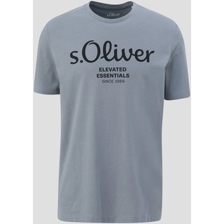 S.Oliver T-Shirt mit Label-Print, Graphit, XL