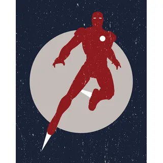 KOMAR Iron Man Fly", - Größe: 40 x 50 cm - Marvel, Kinderzimmer, Wandgestaltung, Bild