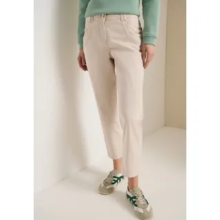 5-Pocket-Hose CECIL "Style Scarlett", Damen, Gr. 31, Länge 26, grain beige, Web, Obermaterial: 96% Baumwolle, 4% Elasthan. Futter: 100% Baumwolle, unifarben, bequem lang, Hosen 5-Pocket-Hose, mit Stretch