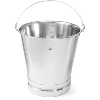 HENDI Eimer mit verstärktem Boden, 10L, ø280x(H) 270mm, Edelstahl
