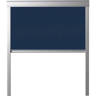 BAUBAY Verdunkelungs-Rollo SK06 | S06 | S6A | S6R | 606 für Dachfenster VELUX | BALIO | DAKSTRA | RoofLITE+ | SOLSTRO - Fast vollständige Verdunkelung | stufenlose Positionierung - Dunkelblau