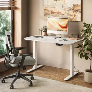 Vicco höhenverstellbarer elektrischer Schreibtisch Elevate, 120 x 70 cm 2 Motoren, - Weiß