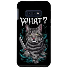 Hülle für Galaxy S10e Katze Messer Design Witzige Tier Katzen