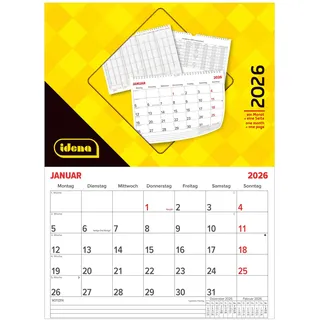 IDENA Kalender 2026 Mehrfarbig