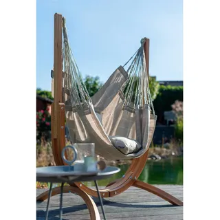 La Siesta Hängematte , Grau , Holz , Eukalyptusholz,Eukalyptusholz , Schichtholz,massiv , 100x152x92 cm , Gartenmöbel, Gartenschaukeln, Hängematten