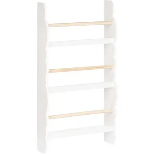 Beliani Wandregal 80 cm Weiß Rigolet , Holzwerkstoff , Kiefer , 43x80x14 cm , Wohnzimmer, Regale, Wandregale