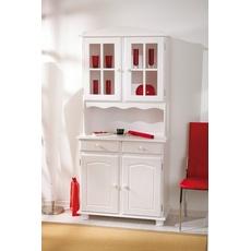 Dmora Sideboard mit zwei Türen und zwei Schubladen, weiße Farbe, 88 x 198 x 32 cm