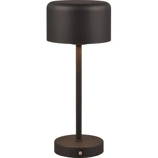 Reality LED-Tischleuchte Jeff mit Akku Schwarz Matt Ø 12,6 cm x 30 cm