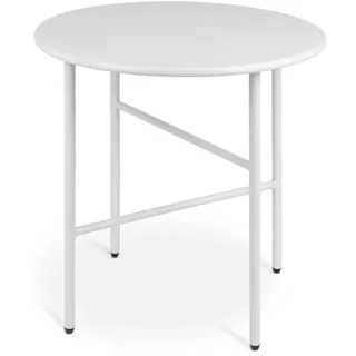 bomoe Beistelltisch Finn Ø 44/46 cm Weiß , Metall , 44x46x44 cm , Wohnzimmer, Wohnzimmertische, Beistelltische