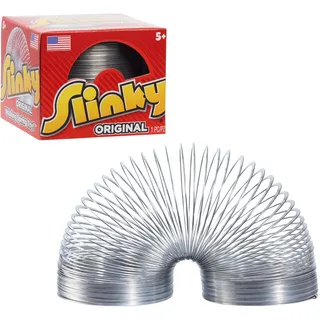 Just Play Das Original Slinky Schraubenfeder-Spielzeug, Metall-Slinky, Antistress-Spielzeug, Kinderspielzeug ab 5 Jahren