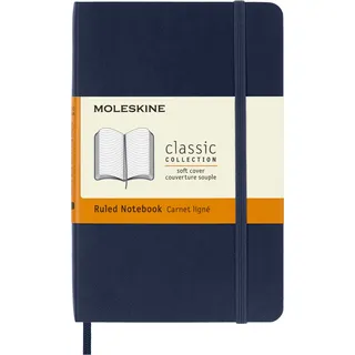 Moleskine Notizbuch Pocket/A6, Liniert, Soft Cover, Saphir