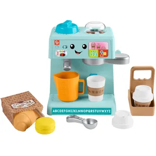 Fisher-Price Lernspaß Mein Barista-Set mit Lernstufen und 10 Teilen ab 18 Monaten, mehrsprachige Version,