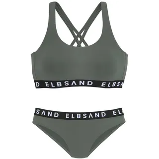 ELBSAND Bustier-Bikini Damen Grün 34 Cup C/D