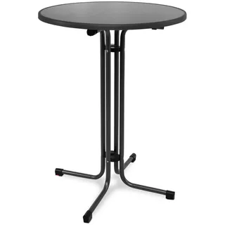 Beautissu Stehtisch Ø 80 cm klappbar Grau
