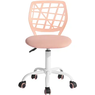FurnitureR Kleiner Videospielstuhl, ergonomischer Schreibtischstuhl ohne Armlehnen, kompakter Drehstuhl mit Sitzhöhenverstellung und leisen Gummirädern, modernes Design für Gaming und Arbeiten