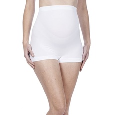 Noppies Damen Seamless Short Umstandsunterhose, Weiß (White 01), 40 (Herstellergröße: M/L)