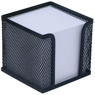 Wedo Zettelbox Office Drahtmetall inklusive Papier 92 x 92mm Schwarz