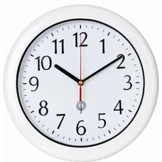 MONZANA® Wanduhr Funk Wasserdicht Groß 30cm Modern mit Batterien Küchenuhr Analog Zeitumstellung automatisch Haushalt Funkuhr Weiß - Weiß