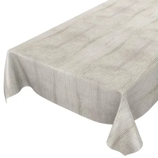 Wachstuchtischdecke abwaschbar Garten Tischdecke Wachstuch Rund Oval Eckig Indoor Outdoor Holz Grau 200x140cm