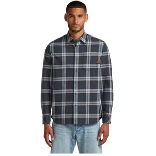 G-star Bristum 2.0 Langarmhemd - Ash Blue Toby Check - M