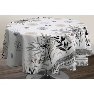 Le linge de Jules ‎Stevia-Ronde-diamètre-160 Fleckabweisende Rund Tischdecke, Stevia, 160cm Durchmesser