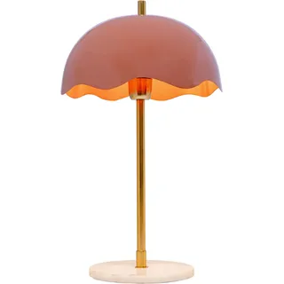 Kare Design Tischlampe Lia Pink, Gold, Marmor, Metall, Moderne Tischleuchte, Büro, Wohnzimmer, Schlafzimmer, Office, keine Leuchtmittel inklusive, 50x30x30 (HxBxT)