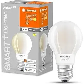 LEDVANCE Smarte LED-Lampe mit Wifi Technologie, Sockel E27, Dimmbar, Warmweiß (2700K), Birnenform, Matt, Ersatz für herkömmliche 75W-Glühbirnen, steuerbar mit Alexa, Google & App, 1er-Pack