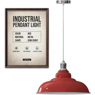 LEDSONE Pendelleuchten-Set 2-flg. 32 cm rund rot