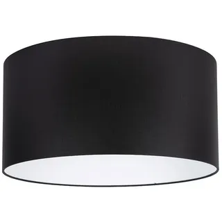 Leuchtenschirm , Schwarz , Metall, Textil , zylindrisch , E27 , 25 cm , Lampen & Leuchten, Leuchtenzubehör, Lampenschirme