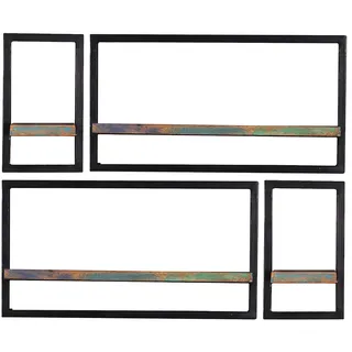 SIT Möbel Wandregal Riverboat 90 x 25 x 75 cm Schwarz