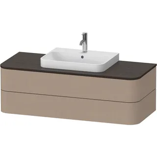 Duravit Happy D.2 Plus Konsolenwaschtischunterbau wandhängend, 1300x550 mm, 2 Schubkästen, für Aufsatzbecken, HP497207575, Farbe: Leinen Dekor