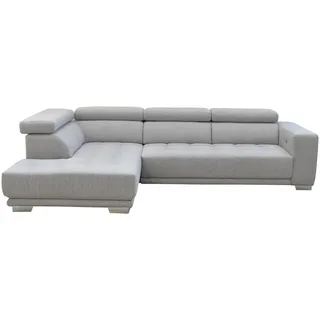 Xora Ecksofa , Hellgrau , Textil , Uni , Ottomane links, L-Form , 301x207 cm , Typenauswahl, Fußauswahl, Stoffauswahl, seitenverkehrt erhältlich, Hocker erhältlich , Wohnzimmer, Sofas & Couches, Wohnlandschaften, Ecksofas