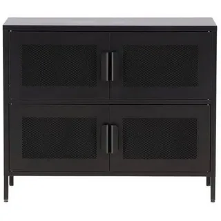 VCM Sideboard 90 x 75 x 40 cm Schwarz