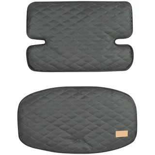 Roba Hochstuhl-Sitzverkleinerer 2-teilig Graphite gesteppt , Textil , 28x25x45.5 cm , Babymöbel & Kindermöbel, Babyzimmer, Hochstühle