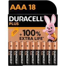 DURACELL Plus Power 100 Alkaline AAA LR03 Blister*18