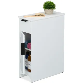 Relaxdays Nischenschrank Beistellregal 21 x 61,5 x 46 cm Weiß