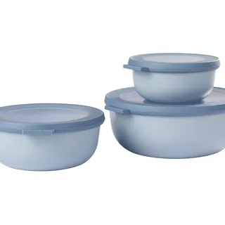 Mepal Frischhaltedose rund nordic blue 0,35 l 3-teiliges Set