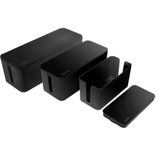 Logilink Kabelbox-Set 3 Größen 13-tlg. schwarz