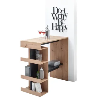 Stolkom Bartisch Smash 50 x 103 x 108 cm Eiche Artisan Schwarz