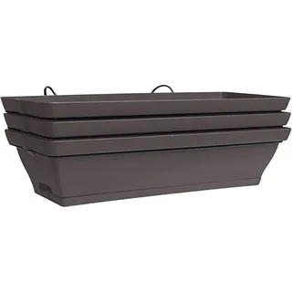 Poétic Blumenkasten-Set ROMÉO (B)490 mm taupe 3er Set - Bunt