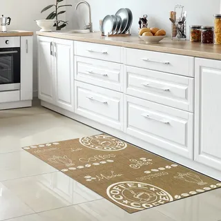 Küchenteppich Wohnzimmer Sisalteppich modern pflegeleicht coffee mocha espresso braun beige Größe - 200 x 280 cm - Braun, Beige