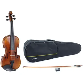 Gewa Violine, Violingarnitur Serie Maestro 2 VL 4, 4/4 Spielfertig inkl. Formetui, Massaranduba Bogen und Il Cannone Saiten