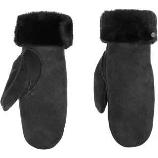 PEARLWOOD Lederhandschuhe "FIONA" Velourleder, Fausthandschuh, warm gefüttert, schwarz