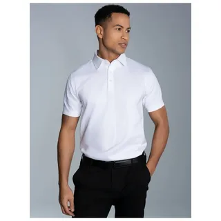 Poloshirt TRIGEMA "TRIGEMA Business-Poloshirt", Herren, Gr. 3XL, weiß, Piqué, 100% Baumwolle, Basic, lang, ohne Ausschnitt, Shirts Poloshirt